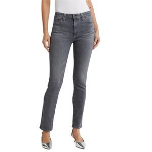 AG Adriano Goldschmied Mari‎ High Waist
Slim Straight Leg Jeans in Unpaved Sz 26